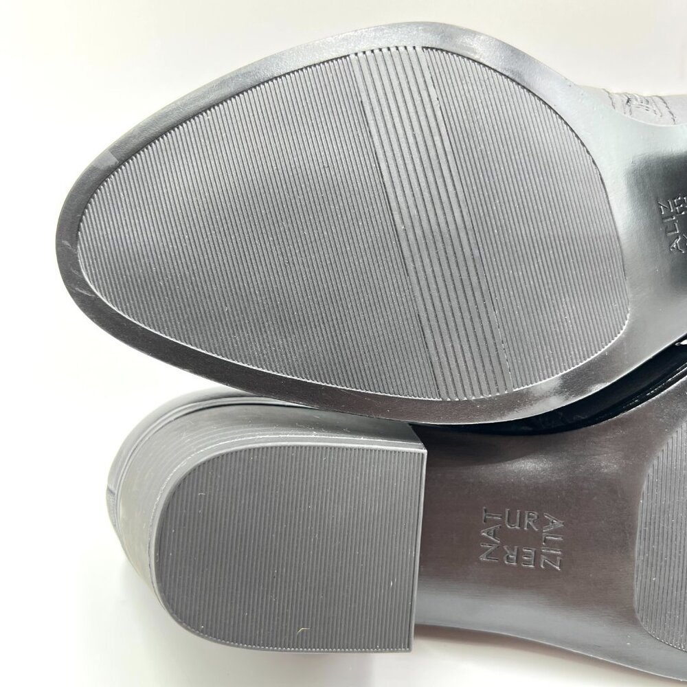 Naturalizer Womens Zarie Black Leather Low Cut Ankle Boots Booties Shooties - Picture 9 of 13